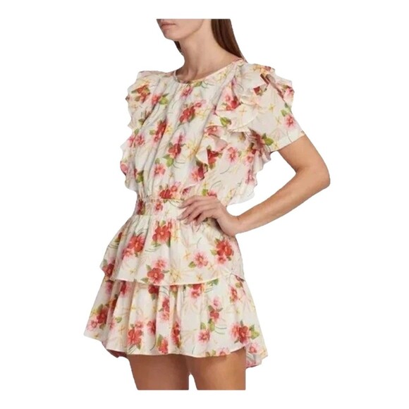 Loveshackfancy Natasha Size M Ruffled Floral Cotton Mini Dress Island Vibes $325 - Picture 10 of 15
